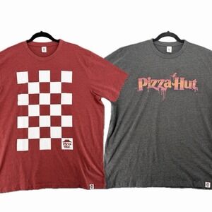 NWOT Bundle Pizza Hut Logo T Shirts Men's 2X Gray Drip